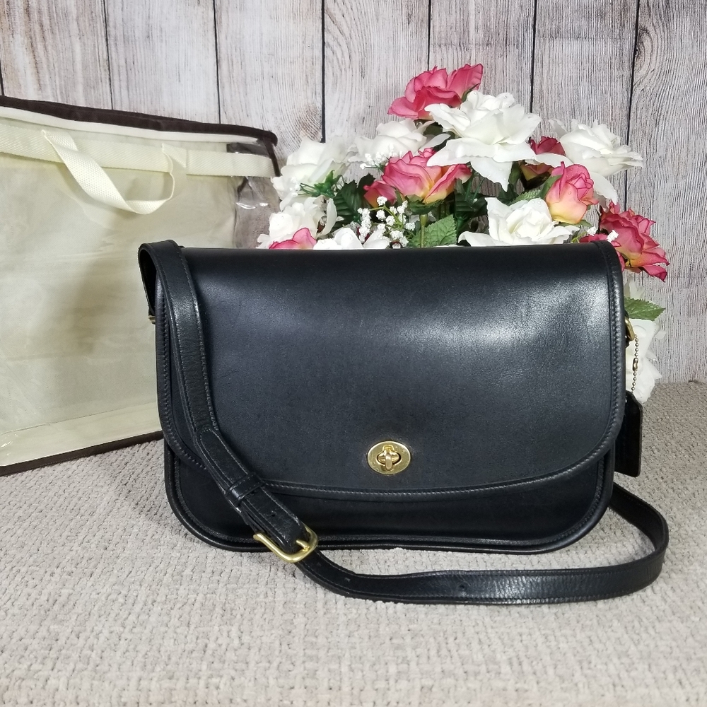 Black Coach City Bag Crossbody # 9790 Costa Rica Leather